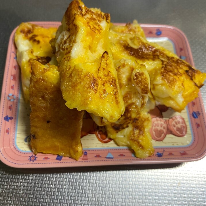 ホットプレートでパンの耳フレンチトースト